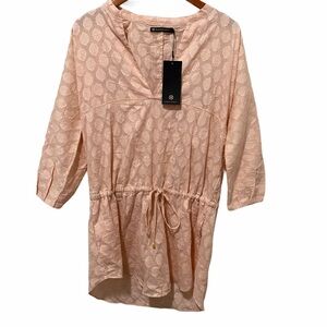 Vix Paula Hermanny Light Cover Up Pocket Large NWT Peach